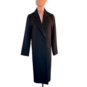 NWT QUINCE Italian Wool Double-Breasted Coat Cadet Blue Lined Pockets SZ S